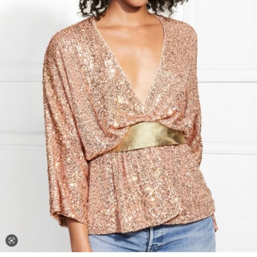 Rachel Zoe Harrison Sequin Belted Jacket